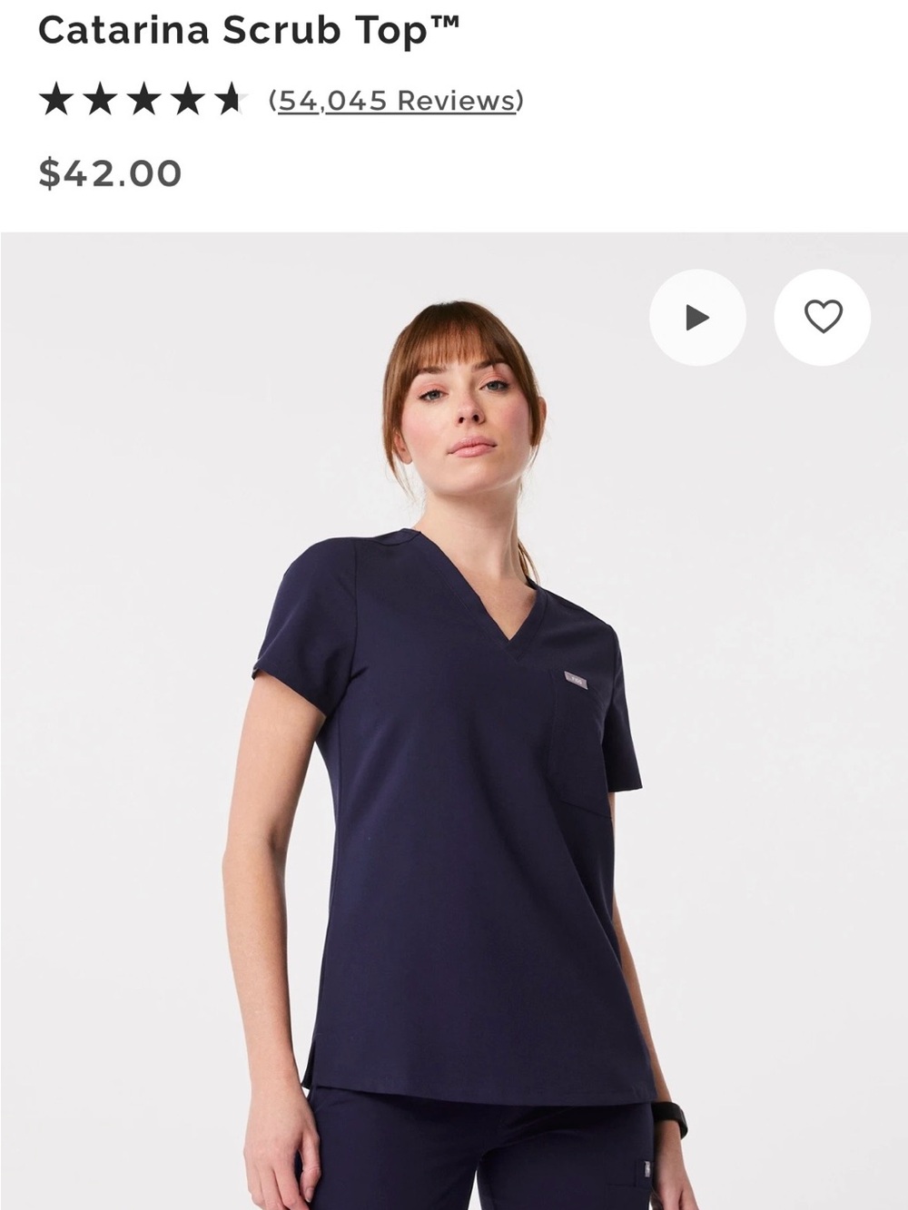 FIGS navy set (L top, M pant)